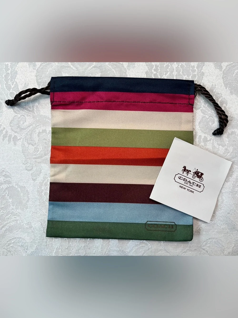 Coach satin drawstring